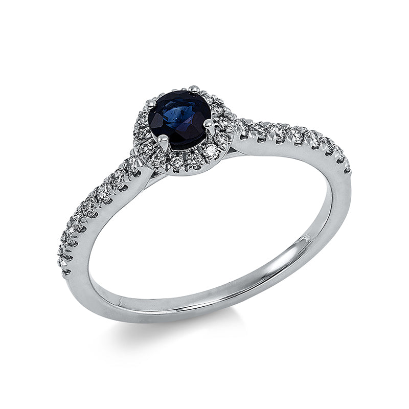 Farbstein Classic Ring Weißgold 18kt 0,23ct