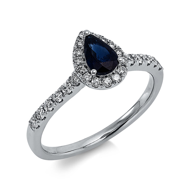 Farbstein Classic Ring Weißgold 18kt Ref-1EJ23