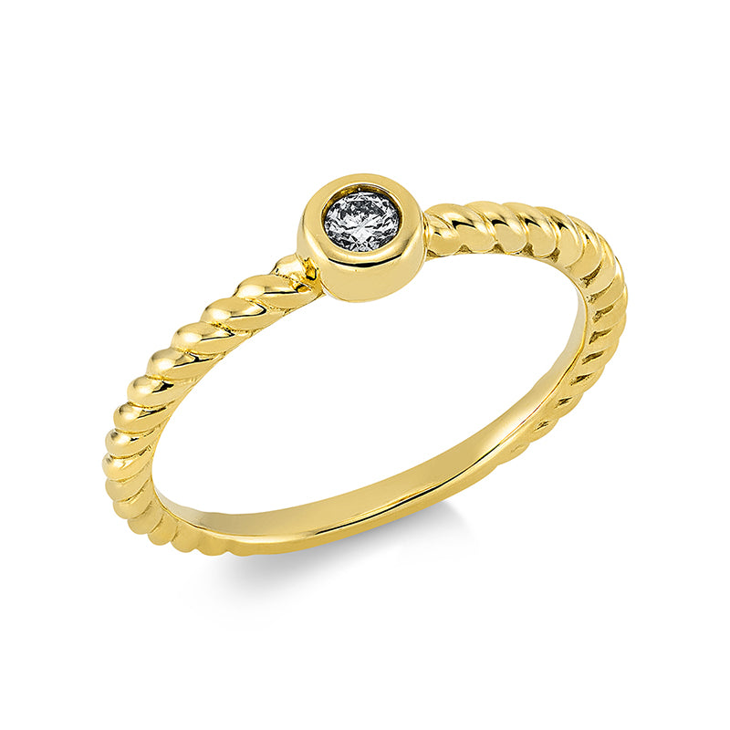 Solitaire Ring Weißgold 18kt 0,08ct