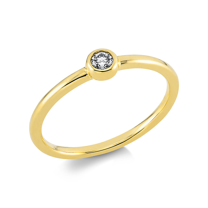 Solitaire Ring Weißgold 18kt 0,08ct