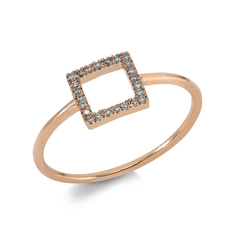 Modern Woman Ring Rotgold 14kt 0,07ct