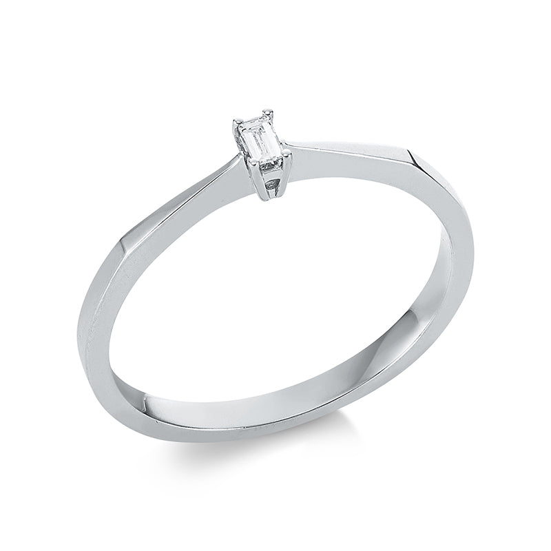 Solitaire Ring Weißgold 14kt 0,04ct