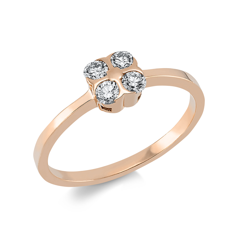 Modern Woman Ring Rotgold 14kt 0,26ct