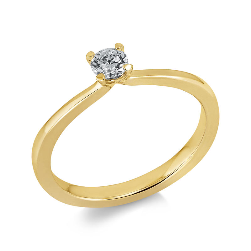 Solitaire Ring Gelbgold 18kt Ref-1EL85