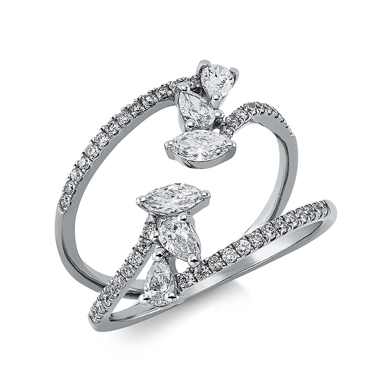 Modern Woman Ring Weißgold 18kt 0,7ct
