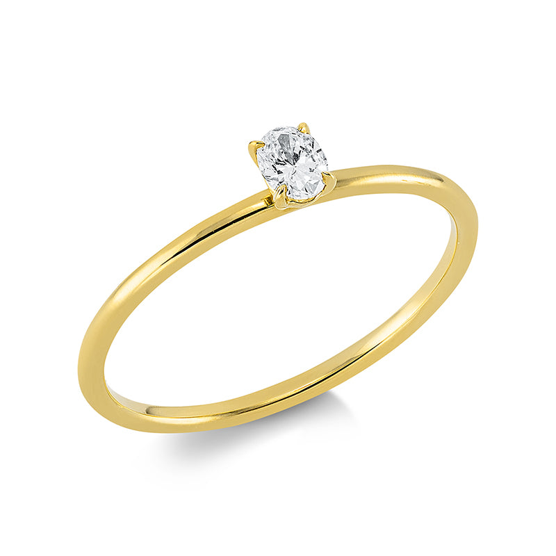 Solitaire Ring Gelbgold 18kt 0,14ct