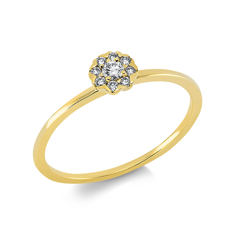 Illusion Classic Ring Gelbgold 18kt 0,11ct