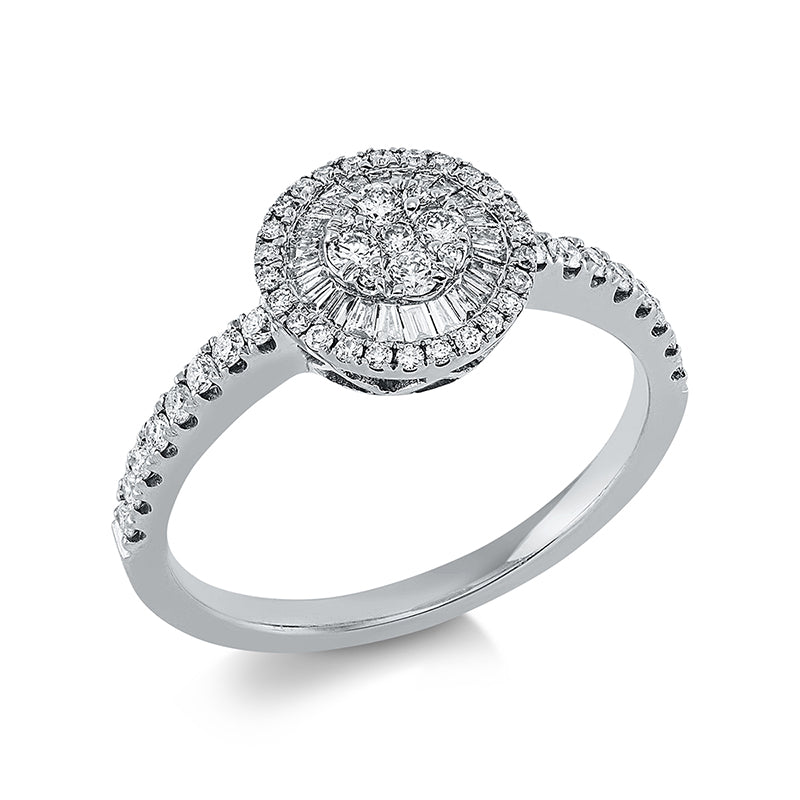 Baguette Illusion Ring Weißgold 18kt 0,45ct