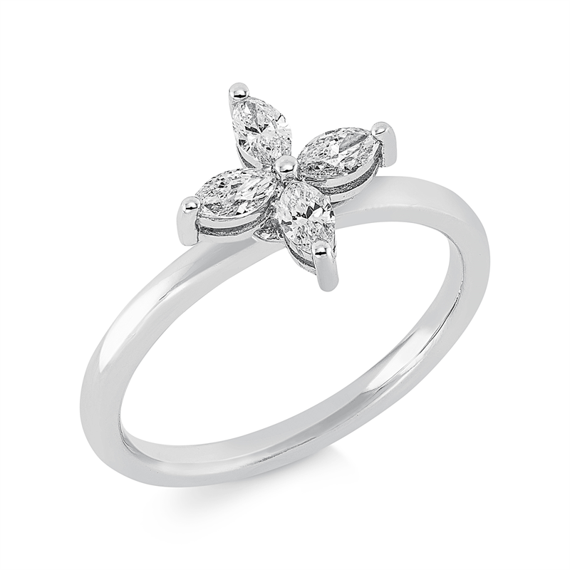 Modern Woman Ring Weißgold 18kt 0,47ct