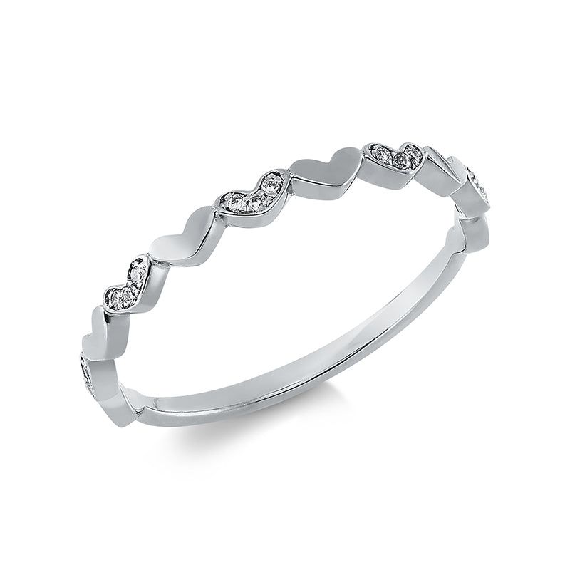 Modern Woman Ring Weißgold 18kt 0,05ct