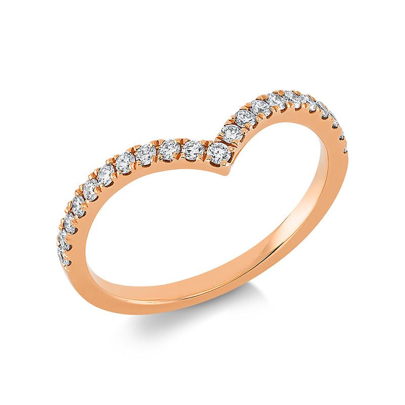 Modern Woman Ring Rotgold 18kt 0,26ct
