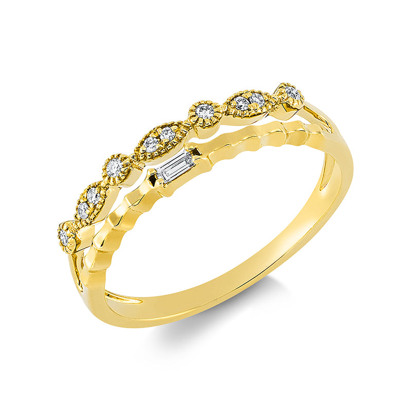 Modern Woman Ring Gelbgold 18kt 0,09ct