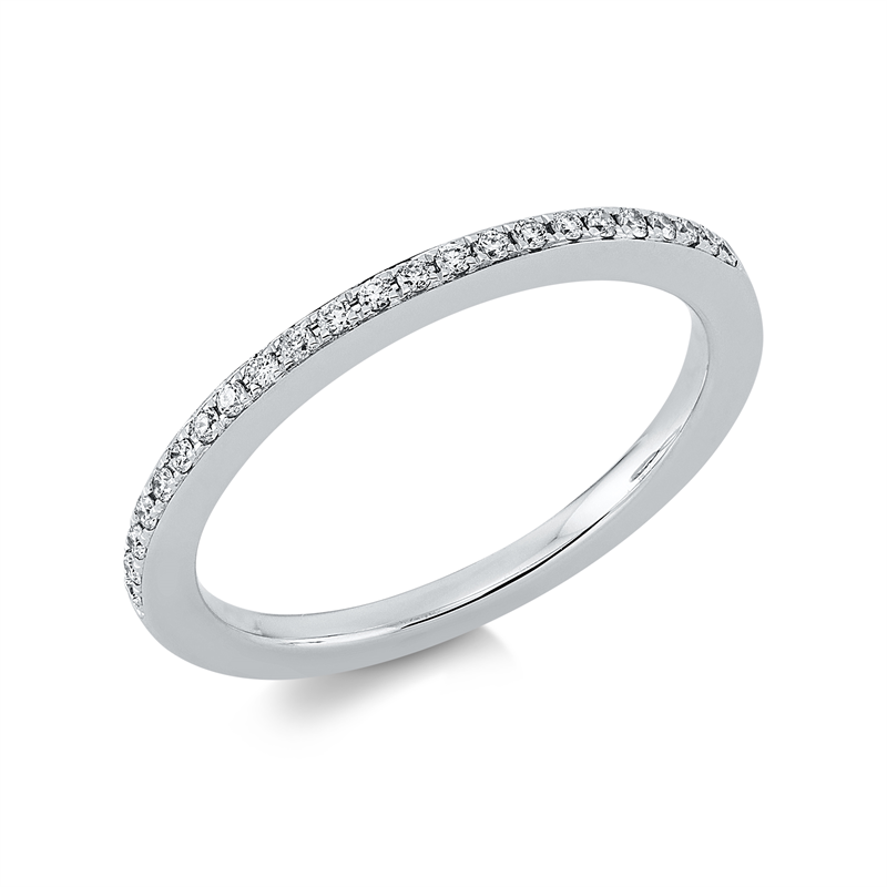 Mehrfachsteinbesatz Ring Weißgold 18kt 0,12ct