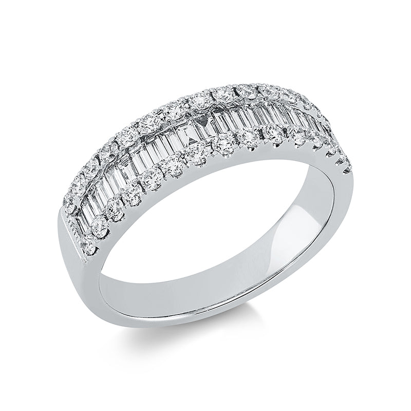 Baguette Ring Weißgold 18kt Ref-1ET36