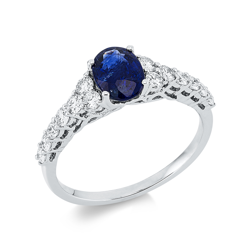 Farbstein Classic Ring Weißgold 18kt 0,49ct