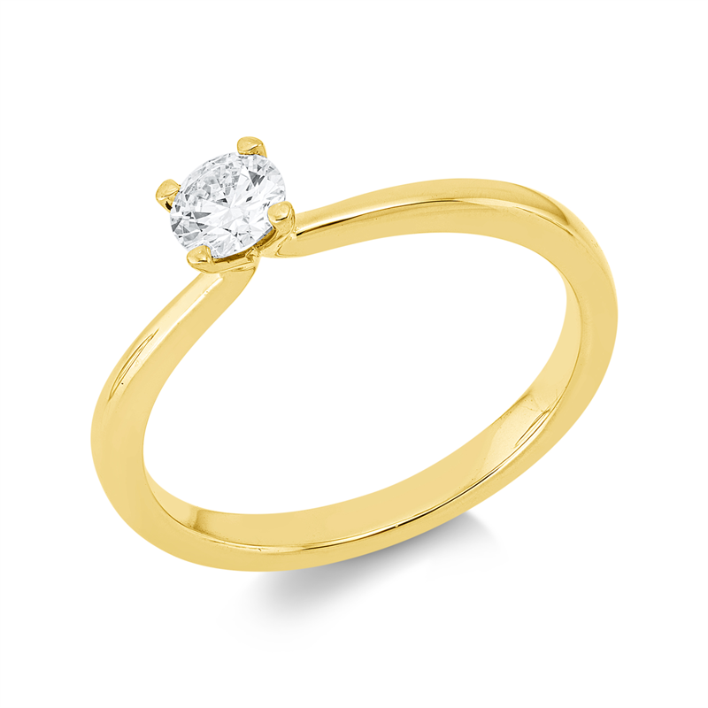 Solitaire Ring Gelbgold 18kt 0,3ct