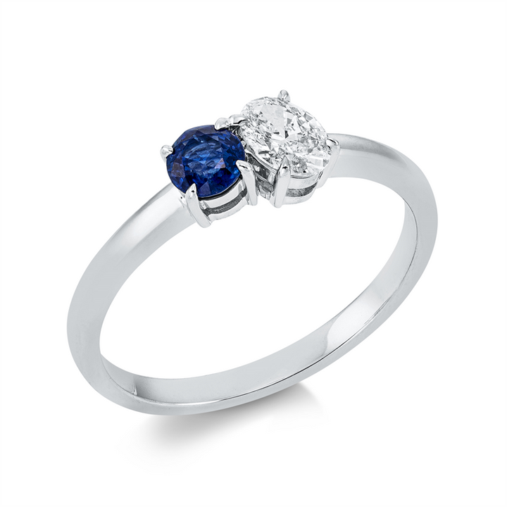 Farbstein Classic Ring Weißgold 18kt Ref-1EZ05