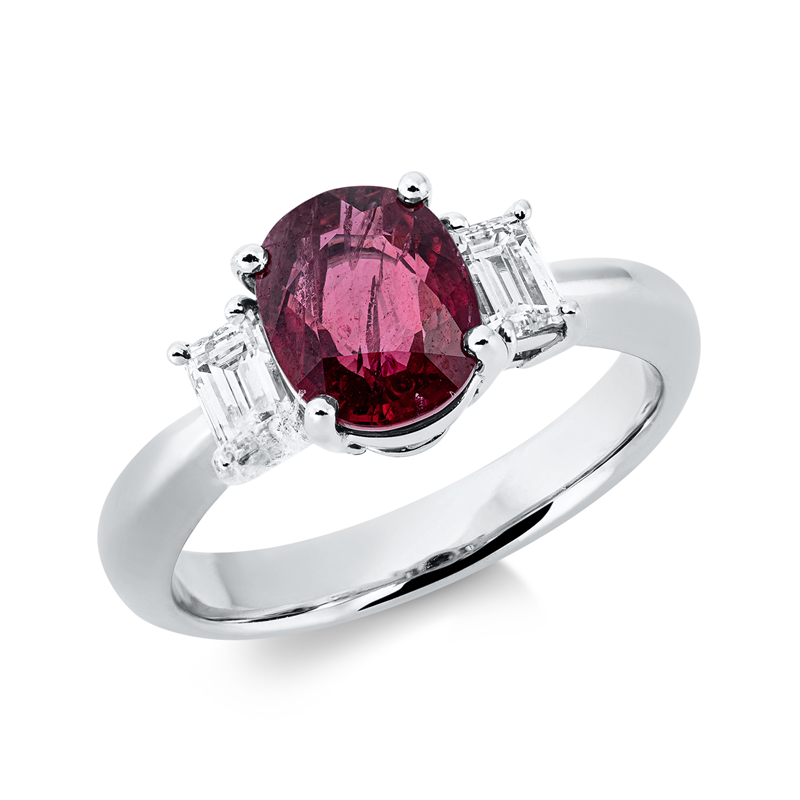 Farbstein Classic Ring Platin 90kt 0,45ct