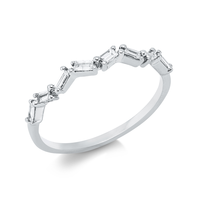 Baguette Ring Weißgold 18kt 0,17ct