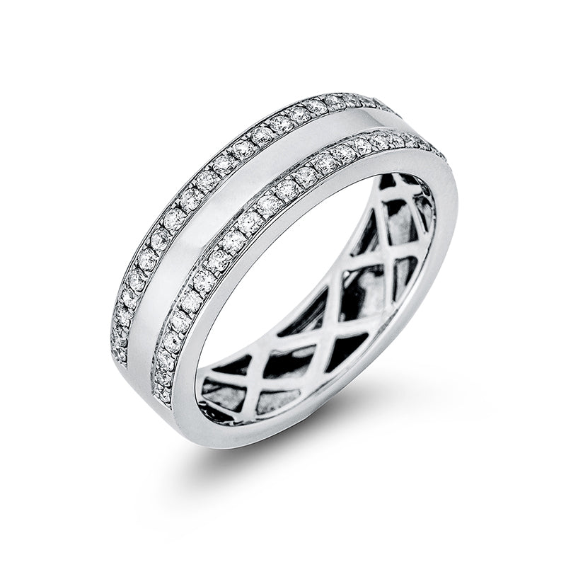 Mehrfachsteinbesatz Ring Weißgold 18kt 0,49ct