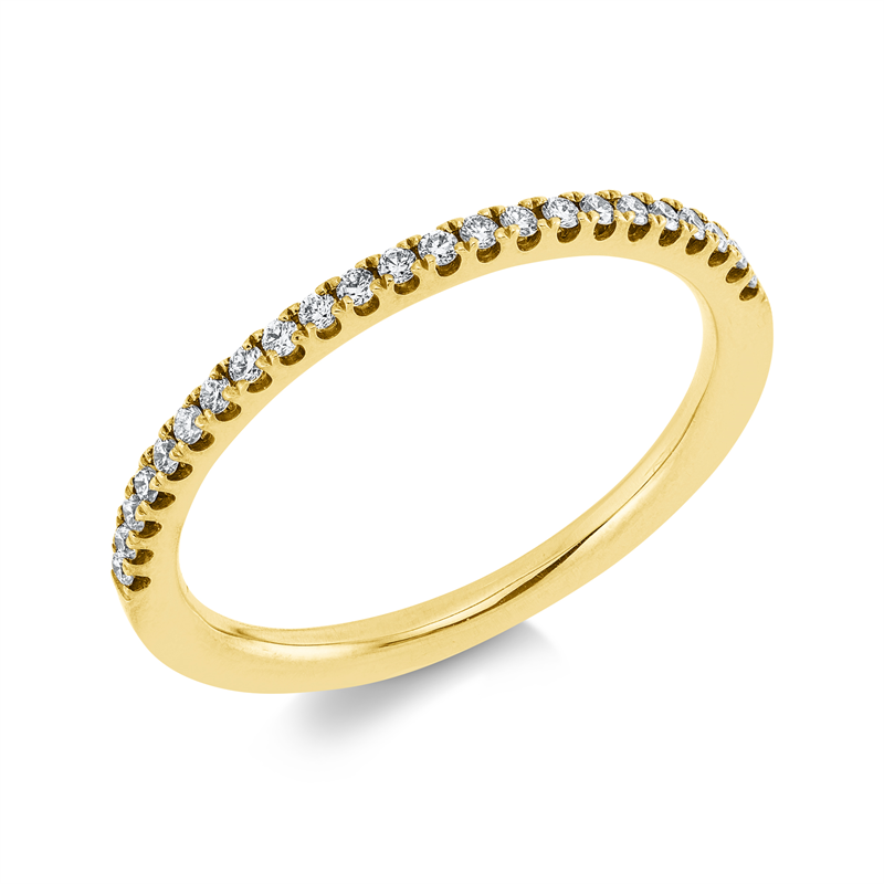 Memoire halb Ring Weißgold 18kt 0,16ct