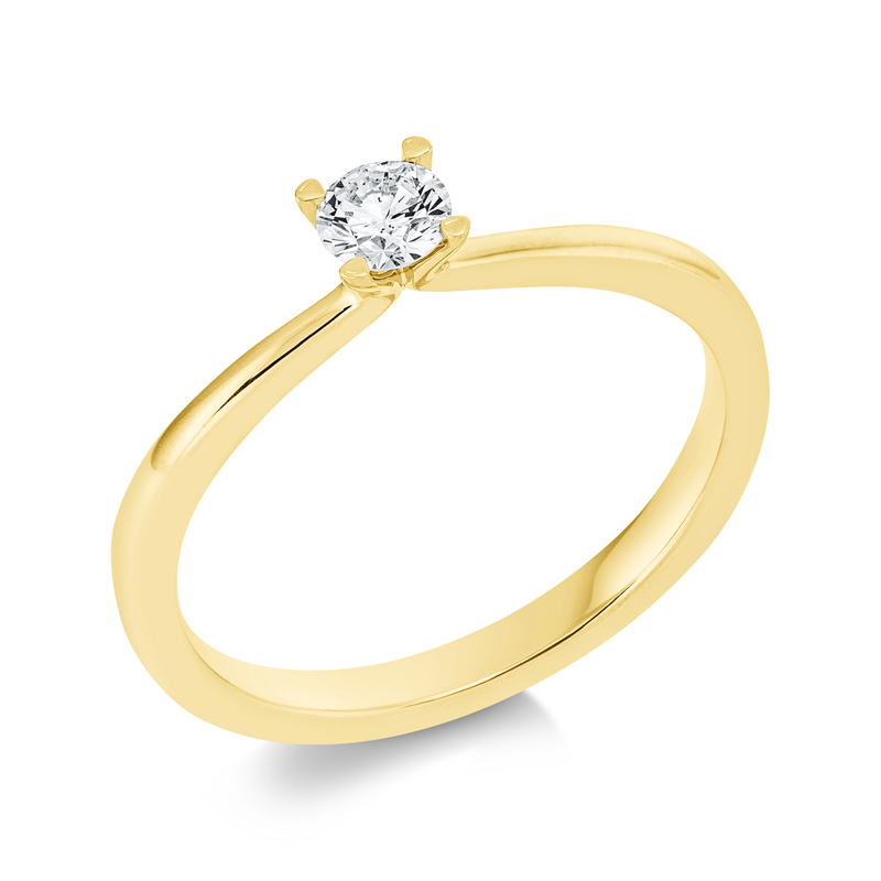 Solitaire Ring Weißgold 14kt 0,2ct