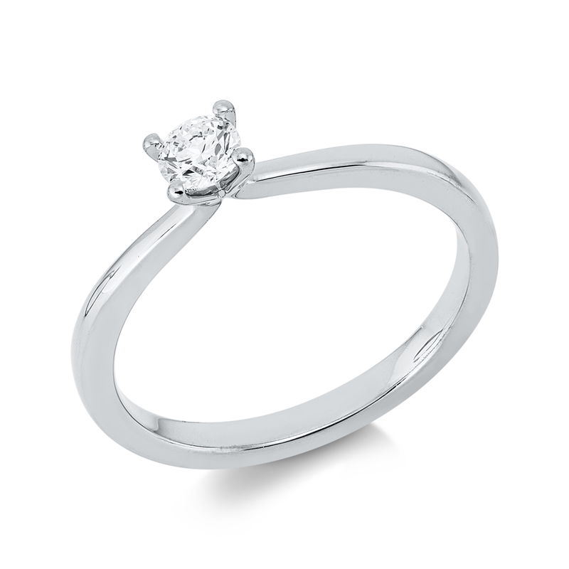 Solitaire Ring Weißgold 18kt 0,27ct