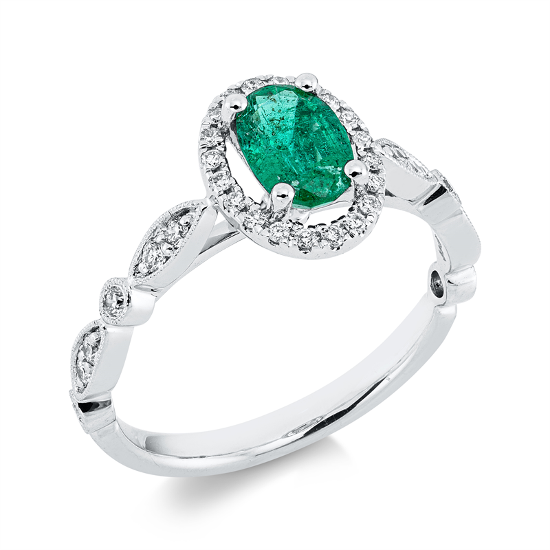 Farbstein Classic Ring Weißgold 18kt Ref-1FC50