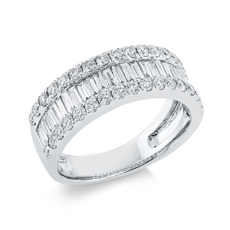 Baguette Ring Weißgold 18kt Ref-1FC98