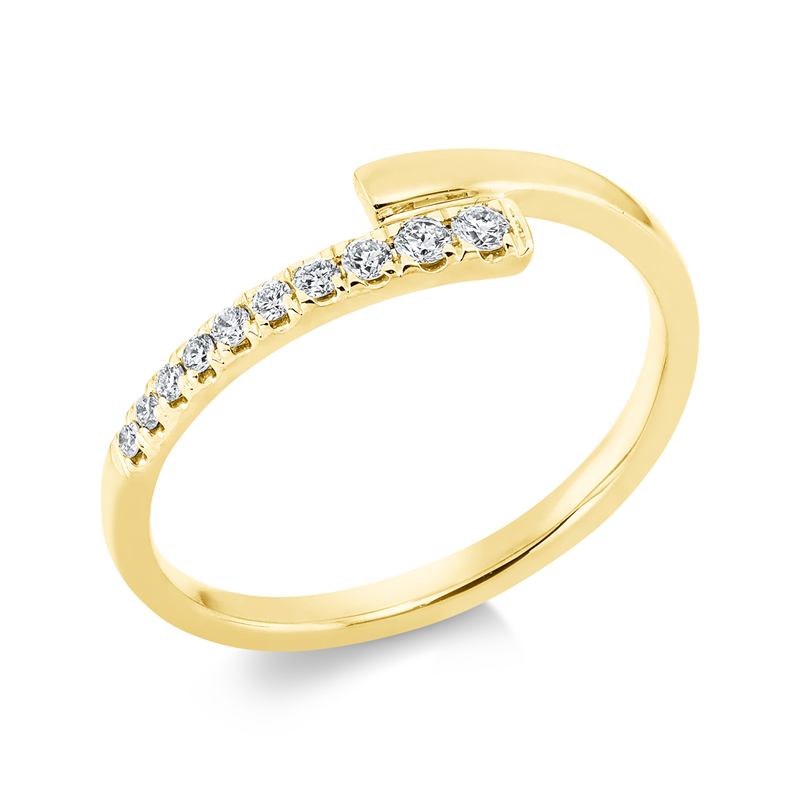 Modern Woman Ring Weißgold 18kt 0,12ct