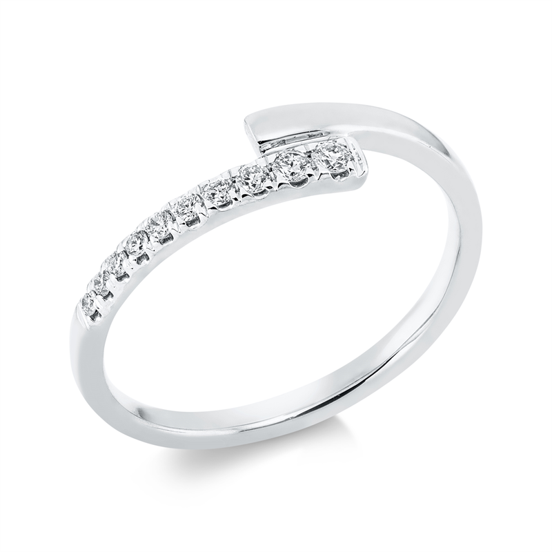 Modern Woman Ring Weißgold 18kt 0,12ct