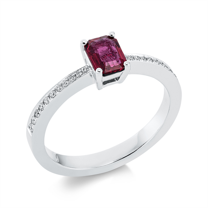 Farbstein Classic Ring Weißgold 18kt Ref-1FD52