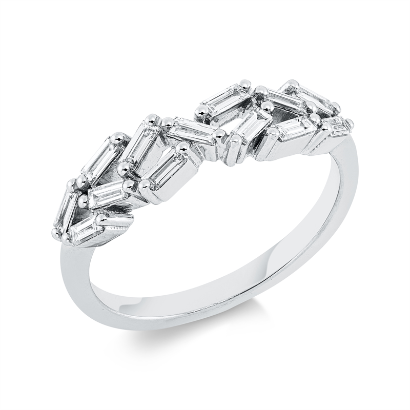 Baguette Ring Weißgold 18kt Ref-1FD68