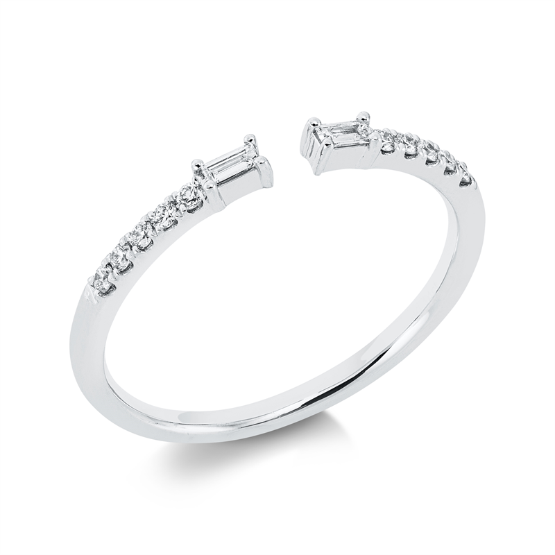 Baguette Ring Weißgold 18kt Ref-1FF77