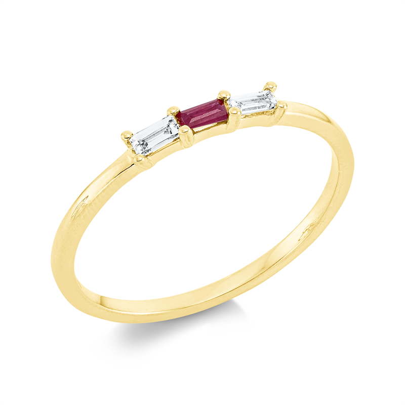 Farbstein Classic Ring Weißgold 18kt 0,08ct
