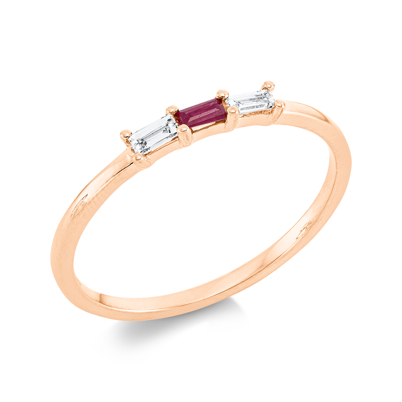 Farbstein Classic Ring Weißgold 18kt 0,08ct
