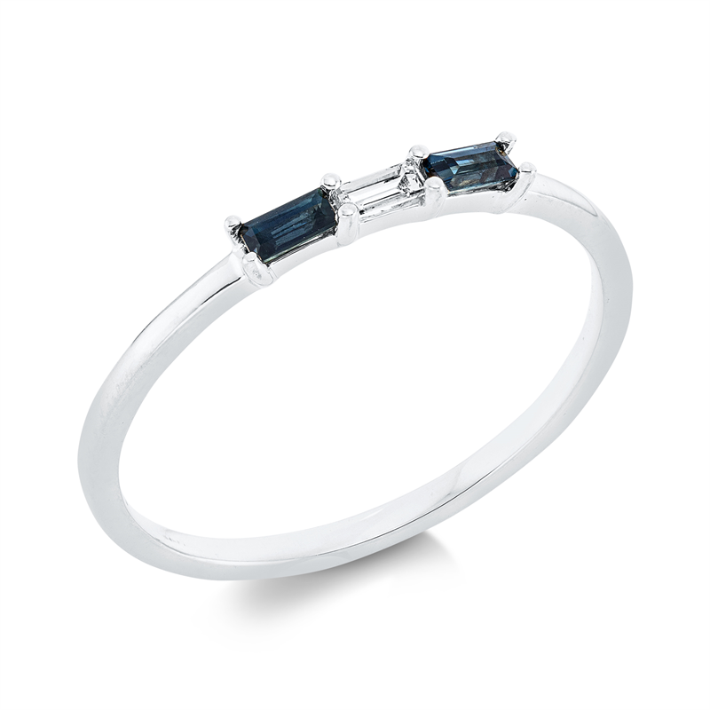 Farbstein Classic Ring Weißgold 18kt 0,04ct