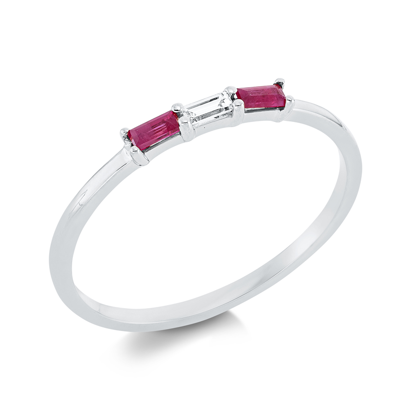 Farbstein Classic Ring Weißgold 18kt 0,04ct