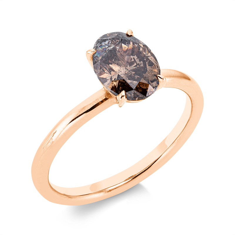 Farbiger Diamant Ring Rotgold 14kt 1,52ct