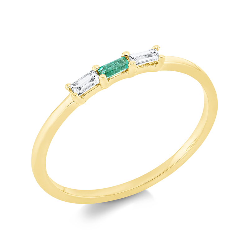 Farbstein Classic Ring Weißgold 18kt 0,08ct