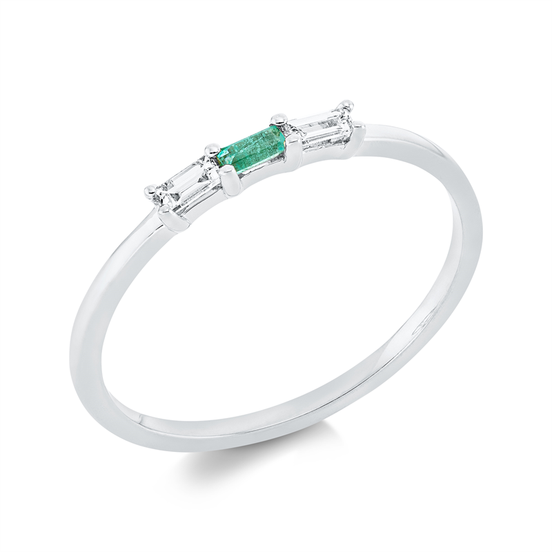 Farbstein Classic Ring Weißgold 18kt 0,08ct
