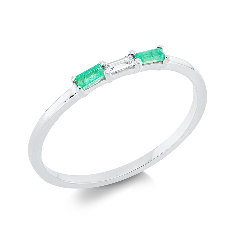 Farbstein Classic Ring Weißgold 18kt 0,05ct