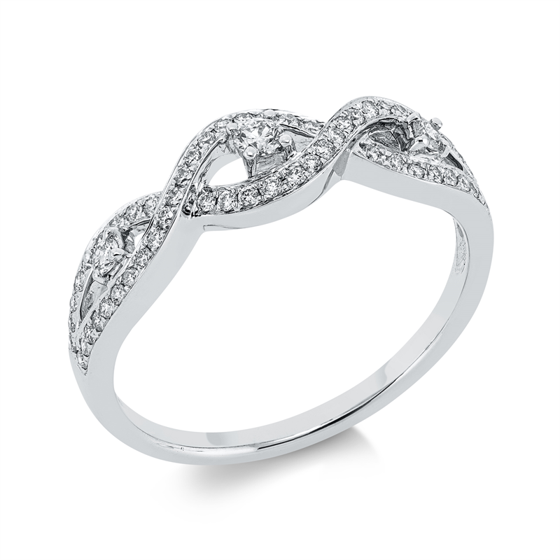 Modern Woman Ring Weißgold 18kt 0,29ct