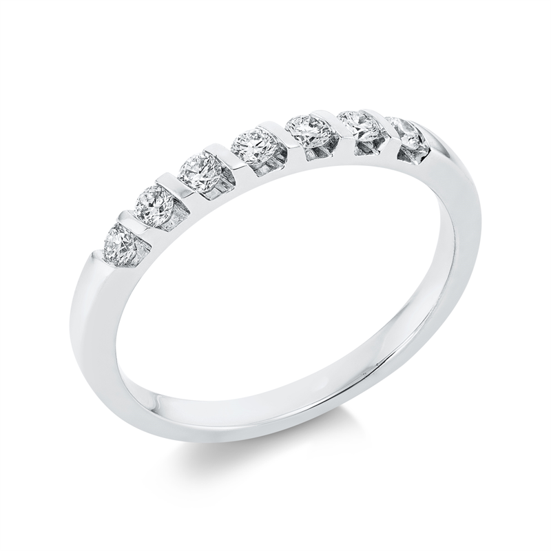 Memoire halb Ring Weißgold 18kt 0,28ct