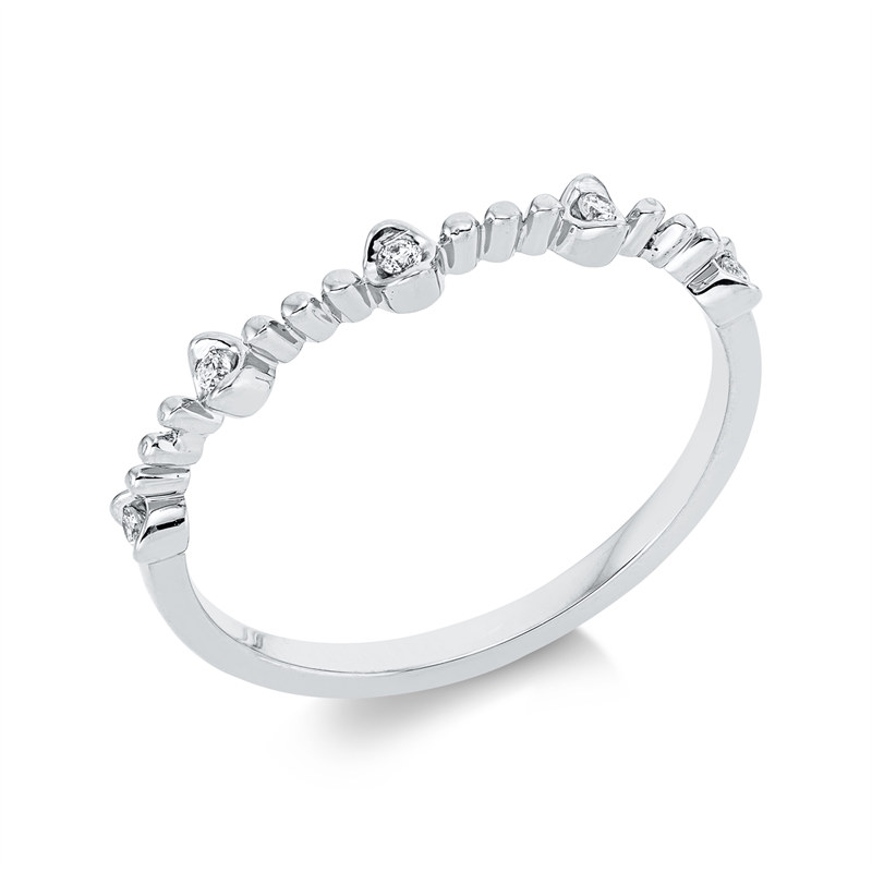Modern Woman Ring Weißgold 18kt 0,06ct