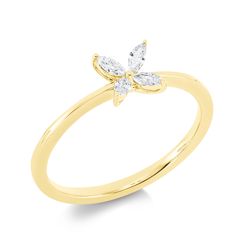 Modern Woman Ring Weißgold 18kt 0,15ct