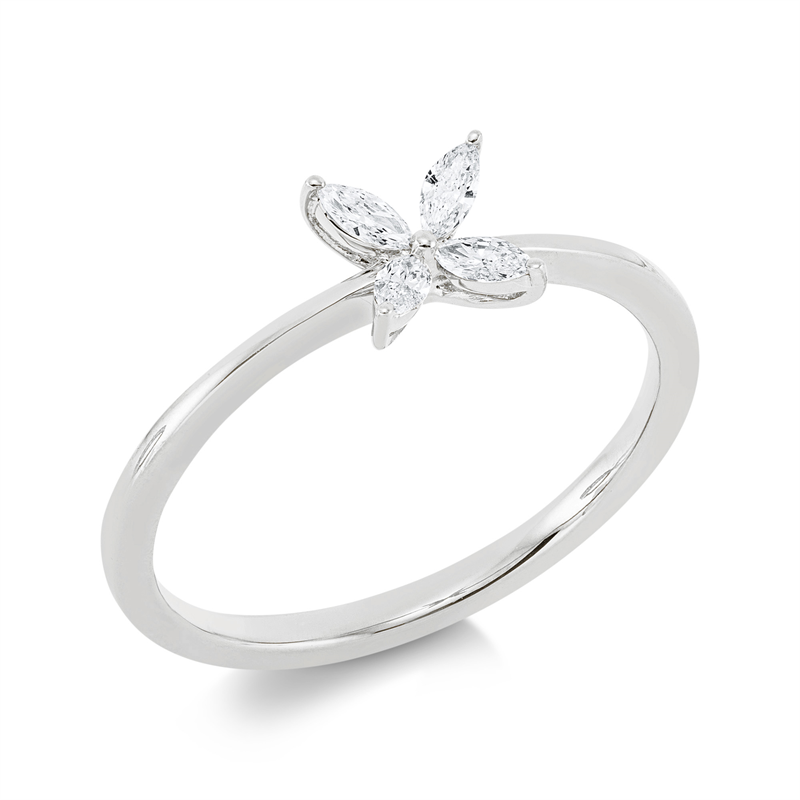 Modern Woman Ring Weißgold 18kt 0,15ct