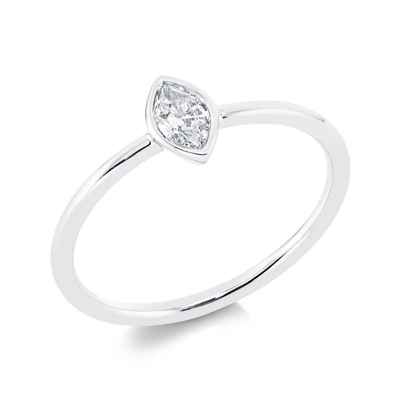 Solitaire Ring Weißgold 18kt 0,24ct