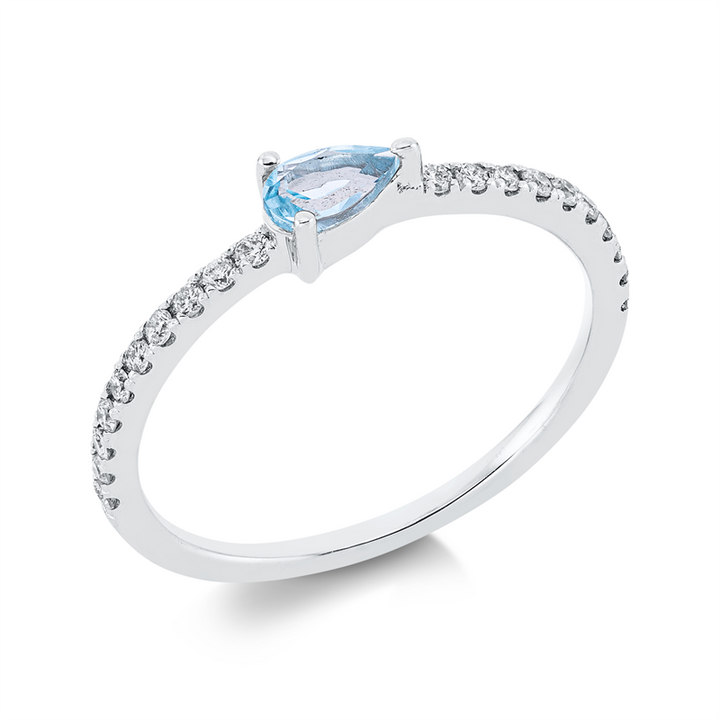 Farbstein Fashion Ring Weißgold 18kt Ref-1GD25