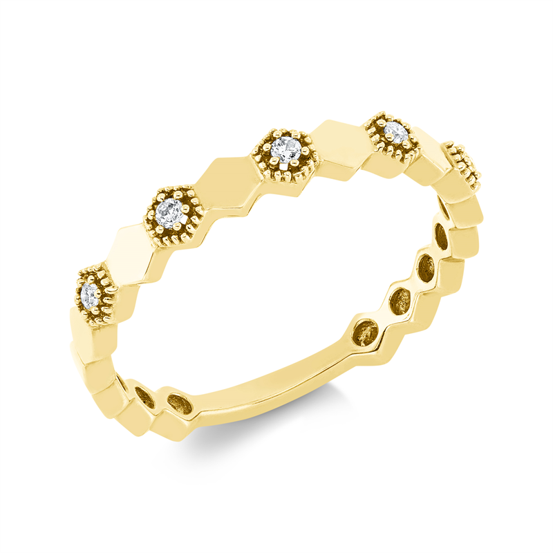 Modern Woman Ring Gelbgold 18kt 0,05ct